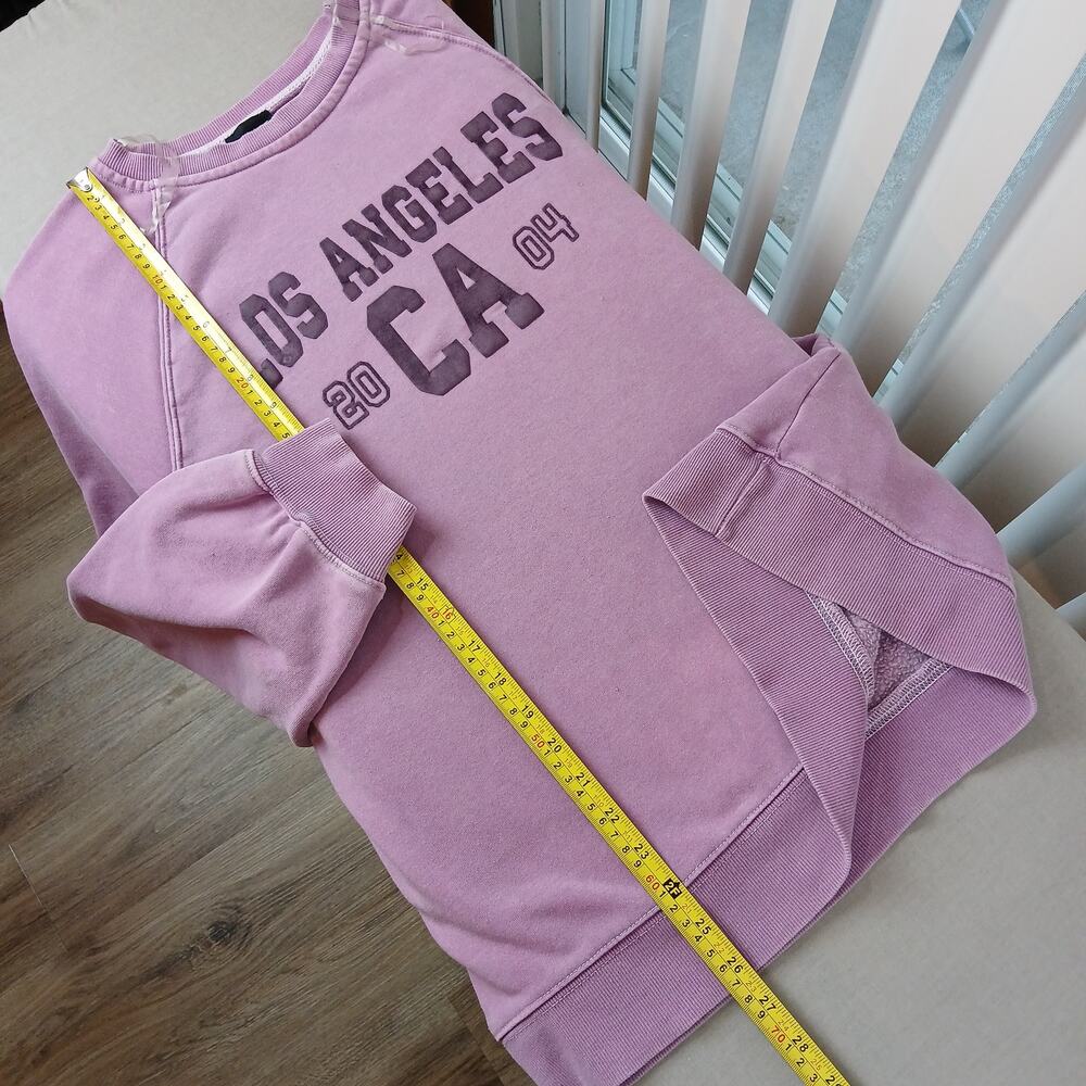 Planet Heart Retro "Los Angeles CA 2004" Sweatshirt L purple raglan long sleeve - Picture 10 of 12